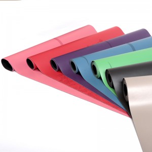 Eco-friendly Pu Material Double Layers Non-slip Anti-bacterial Fitness Natural Rubber Mat